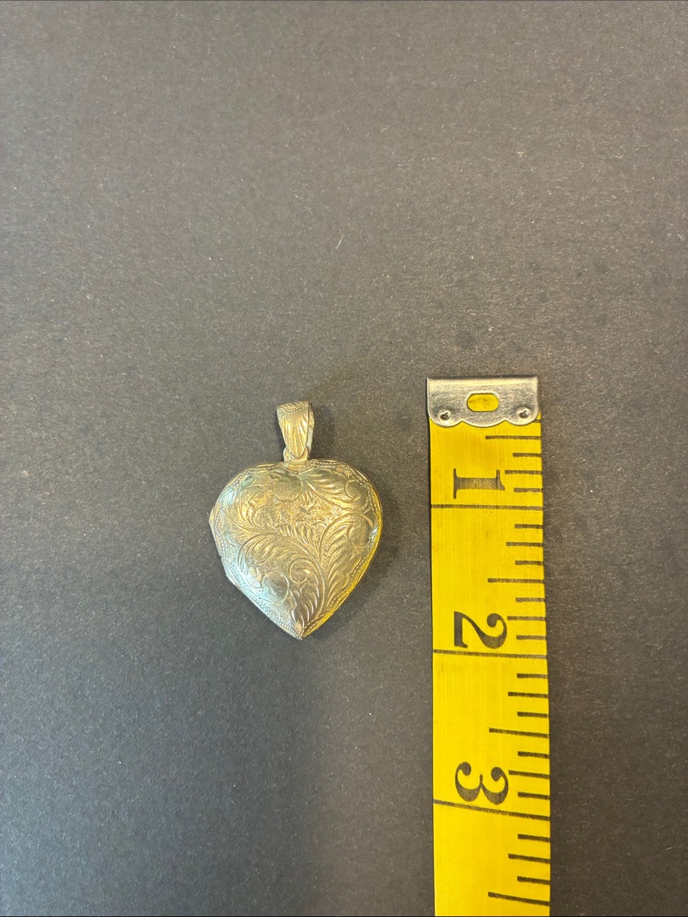 Heart-Shaped Engraved Sterling Silver Locket Pendant - Classic Heart Necklace